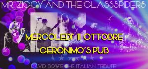 Mr. Ziggy & the glassspiders Bowie appuntamenti ottobre 2017