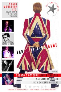 Scary Monsters LTD. Bowie appuntamenti ottobre 2017