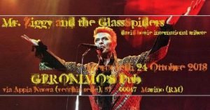 Mr. Ziggy & the Glassspiders Geronimo Bowie appuntamenti ottobre 2018