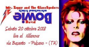 Mr. Ziggy & the Glassspiders Pulsano Bowie appuntamenti ottobre 2018