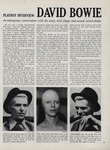 Cameron Crowe David Bowie Playboy 1976