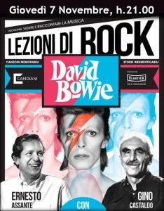 Lezioni di rock mestre Assante Castaldo Eventi novembre 2019 David Bowie