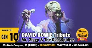 Mr. Ziggy & the Glass Spiders Rimini eventi gennaio 2020 David Bowie