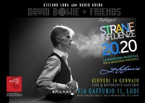 Scary Monsters Unplugged Eventi gennaio 2020 David Bowie
