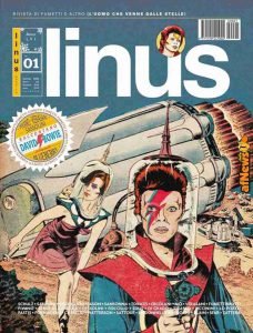 Copertina Linus rivista fumetti David Bowie Gennaio 2020