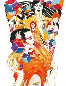 Illustrazione La Tram Linus rivista fumetti David Bowie