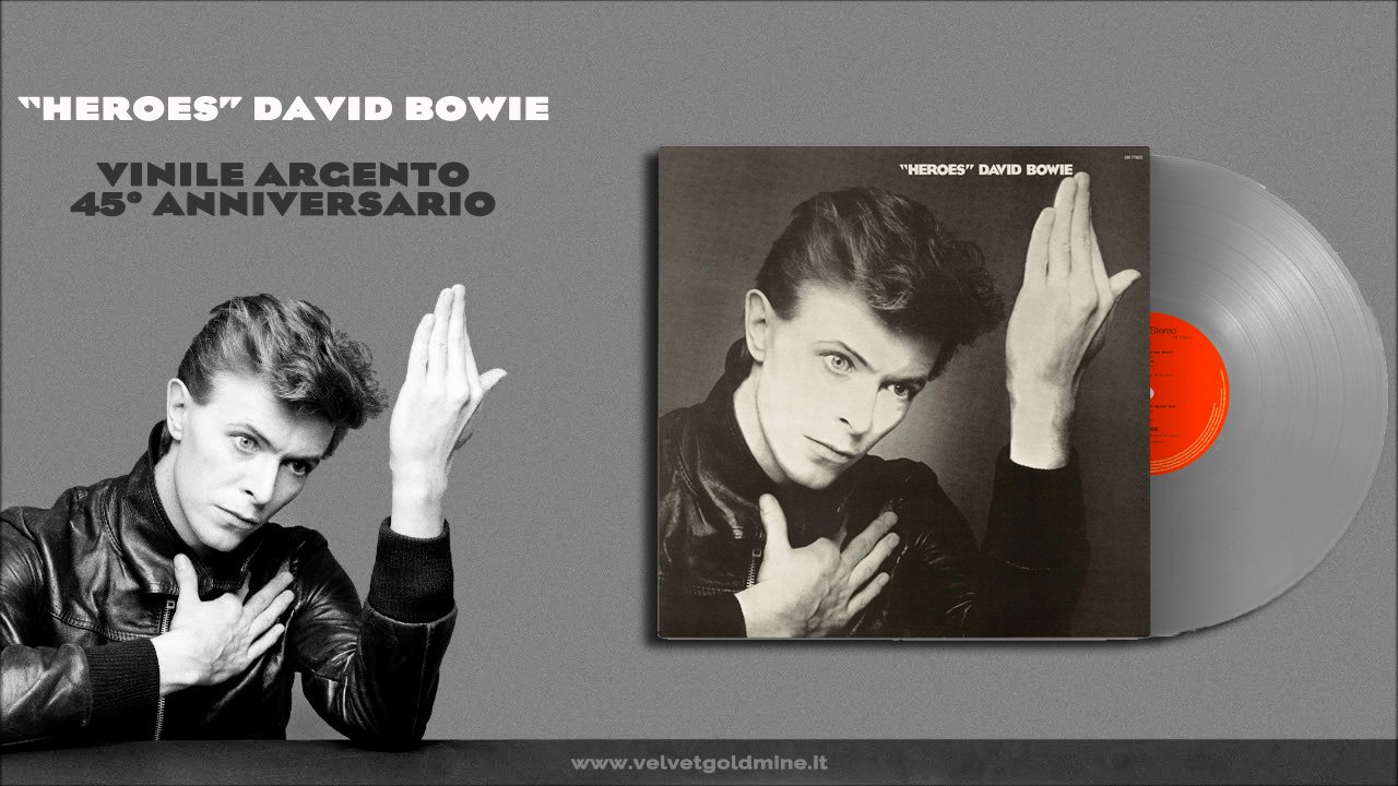 David Bowie Heroes Vinile Argento grigio anniversario 45