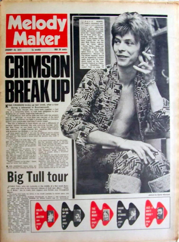 David Bowie: Sono Gay - Oh You Pretty Things | Melody Maker, 22 gennaio 1972 1 You Pretty Things, Melody Maker, 22 gennaio 1972