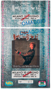 Bowie Glass Spider Milano 10 giugno 1987 biglietto