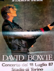 David Bowie Torino 18 luglio 1987 Glass Spider Tour Locandina