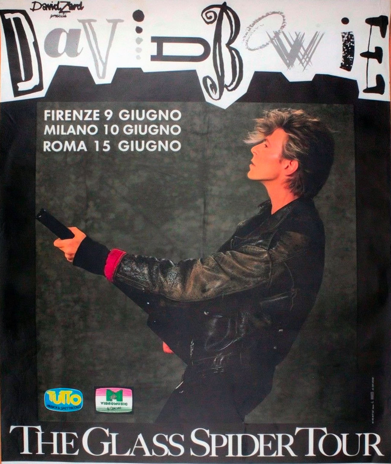 Bowie Glass Spider Tour giugno 1987 locandina