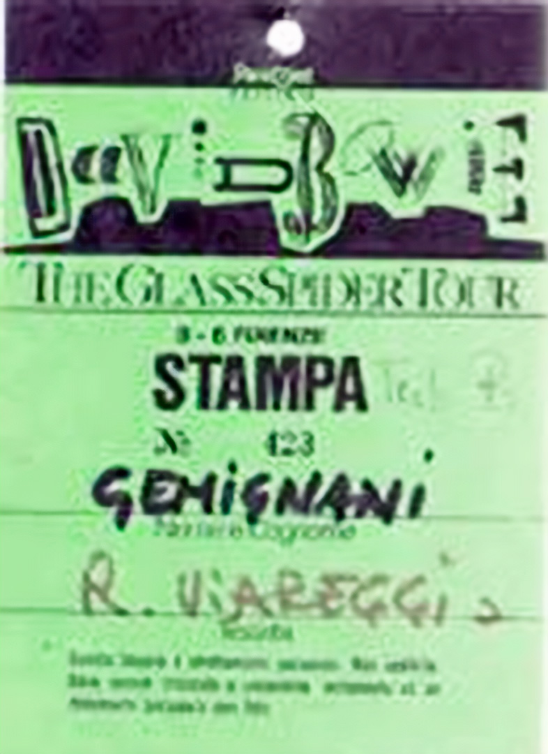 David Bowie Glass Spider Firenze 9 Giugno 1987