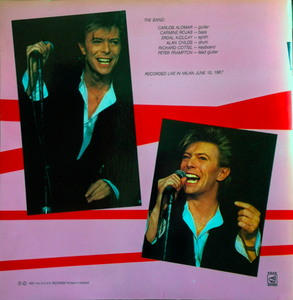 David Bowie Glass Spider Tour Milano 1987 bootleg Night With the Duke