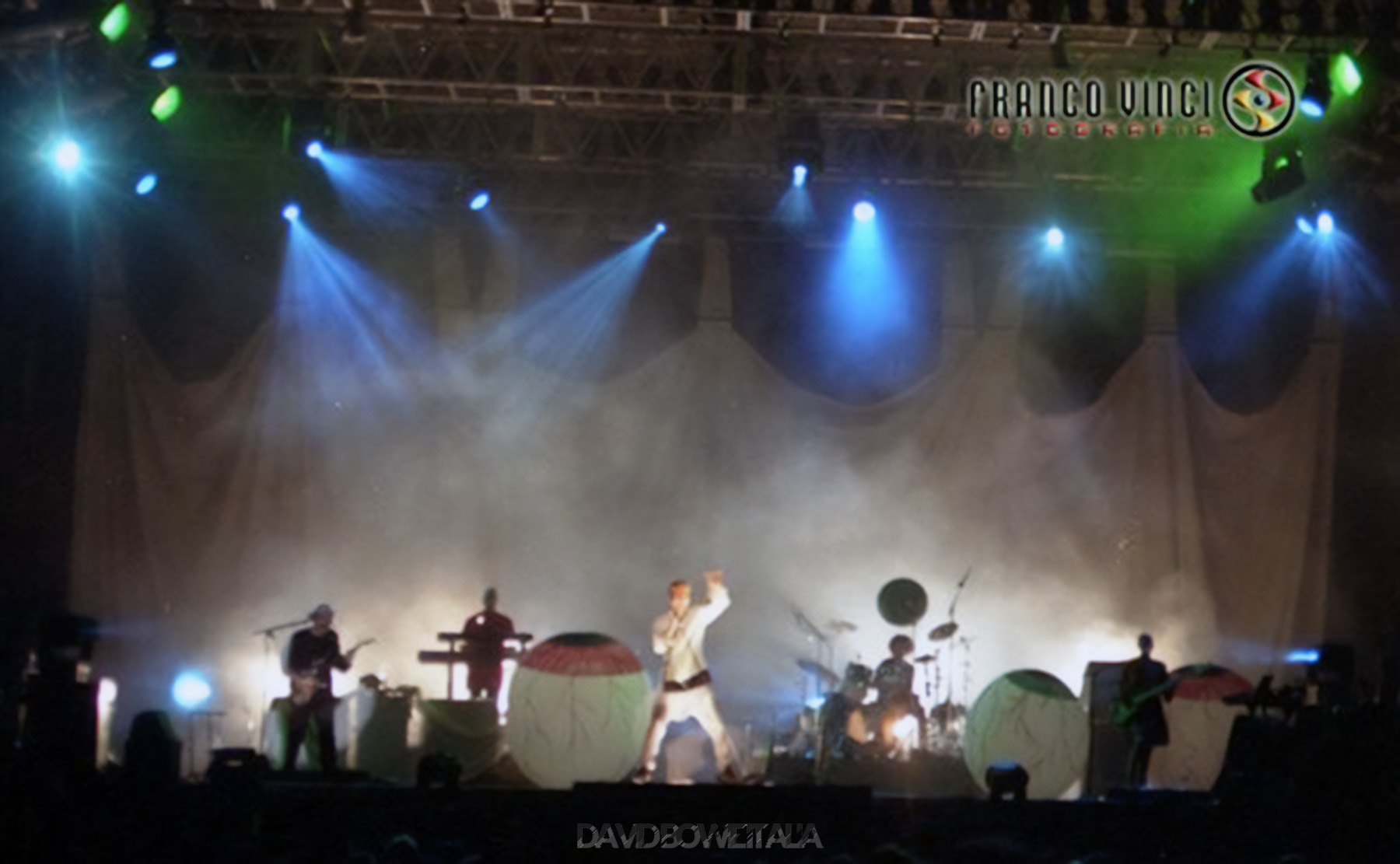 David Bowie Earthling Tour Arbatax 11 luglio 1997 Rocce Rosse Foto