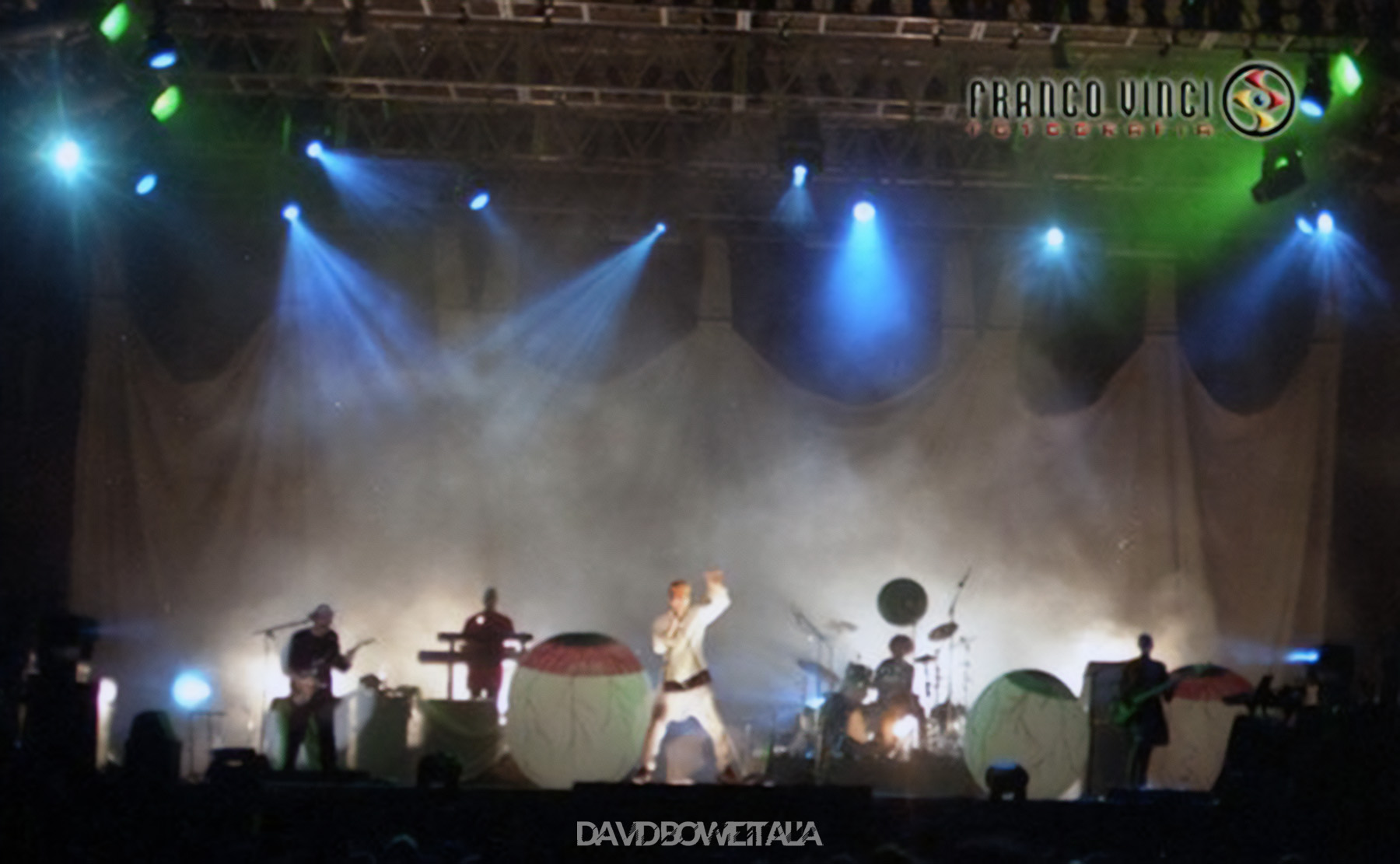 David Bowie Earthling Tour Arbatax 11 luglio 1997 Rocce Rosse Foto