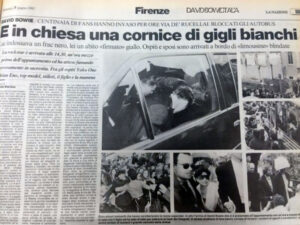 David Bowie Iman Matrimonio Firenze 1992 Articolo