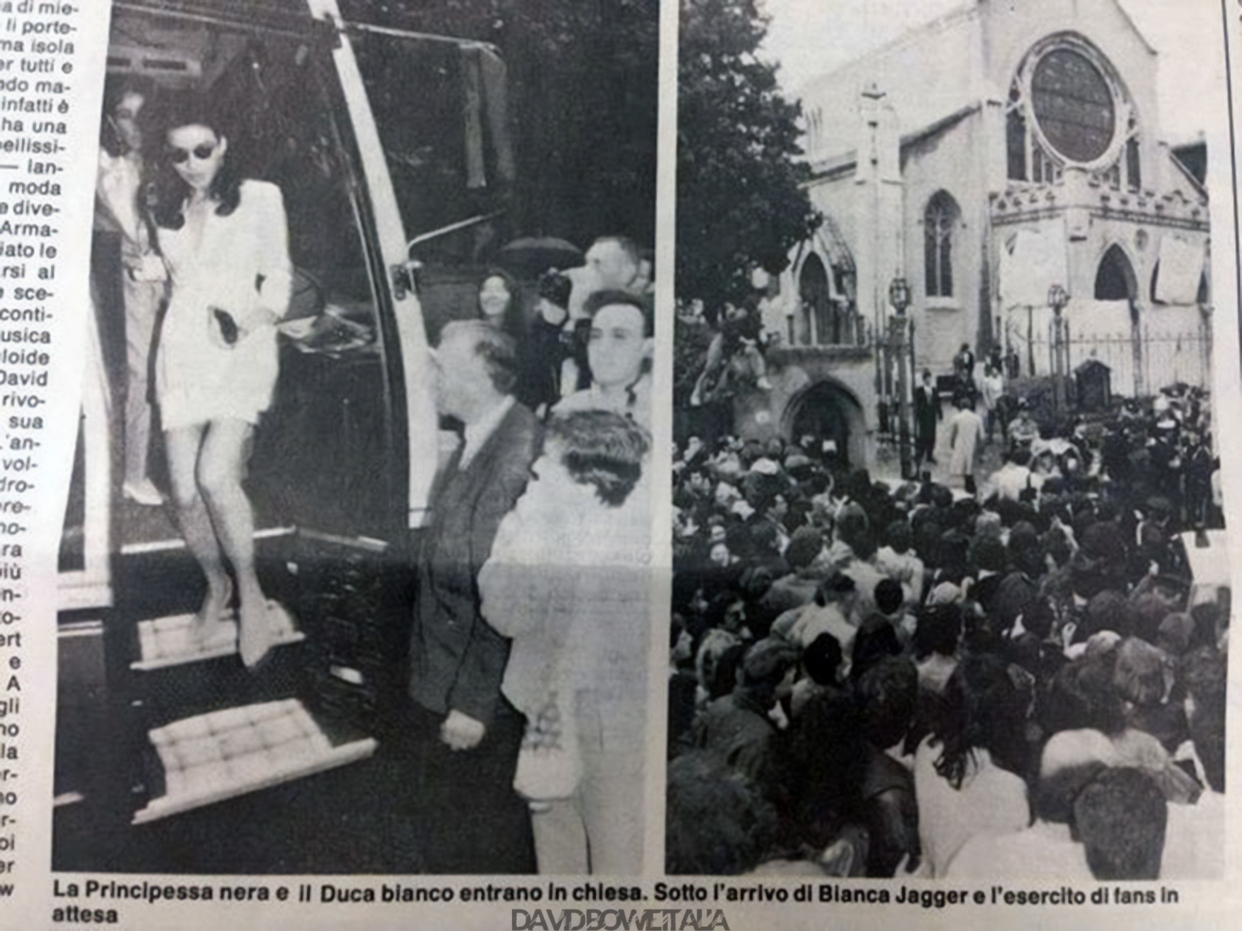 David Bowie Iman Matrimonio Firenze 1992 Articolo