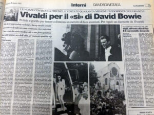 David Bowie Iman Matrimonio Firenze 1992 Articolo