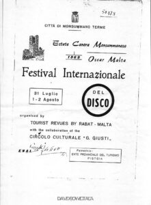 David Bowie a Monsummano Terme 1969