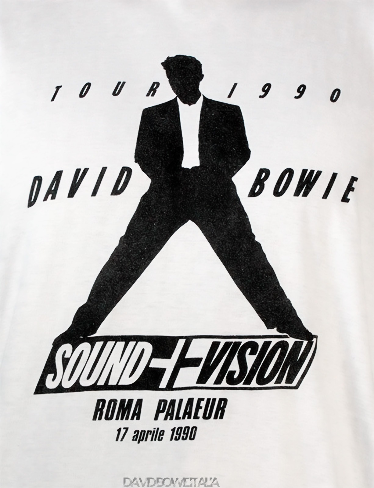 David Bowie Sound and Vision Tour Roma 17 aprile 1990 T-Shirt 2