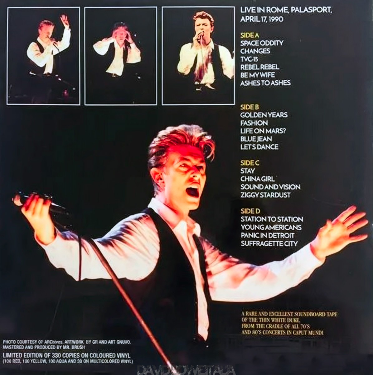 David Bowie Sound and Vision Tour Roma 17 aprile 1990 bootleg italian toilette