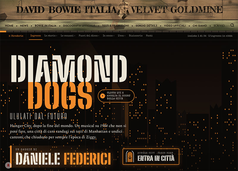Diamond Dogs, ululati dal futuro: lo speciale che vi porta dentro Hunger City 1 Diamond Dogs Ululati dal futuro speciale screenshot1