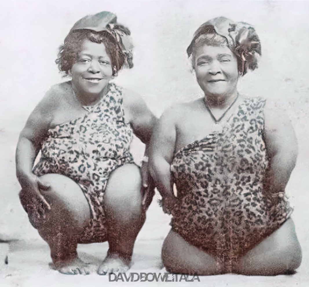 Diamond Dogs: ululati dal futuro 32 Alzoria Lewis e Johanna Dickens, le artiste di Coney Island ritratte da Guy Peellaert sulla copertina di Diamond Dogs