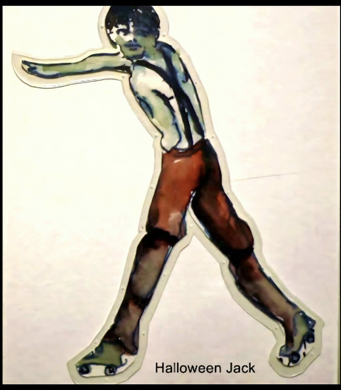 Diamond Dogs: ululati dal futuro 97 Halloween Jack sui pattini a rotelle, sagoma disegnata da David Bowie per il film di Diamond Dogs